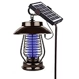 YUSHAN Outdoor Bug Zapper, Solar Mosquito All Flying Biting Insects Electric Killer Garden Light