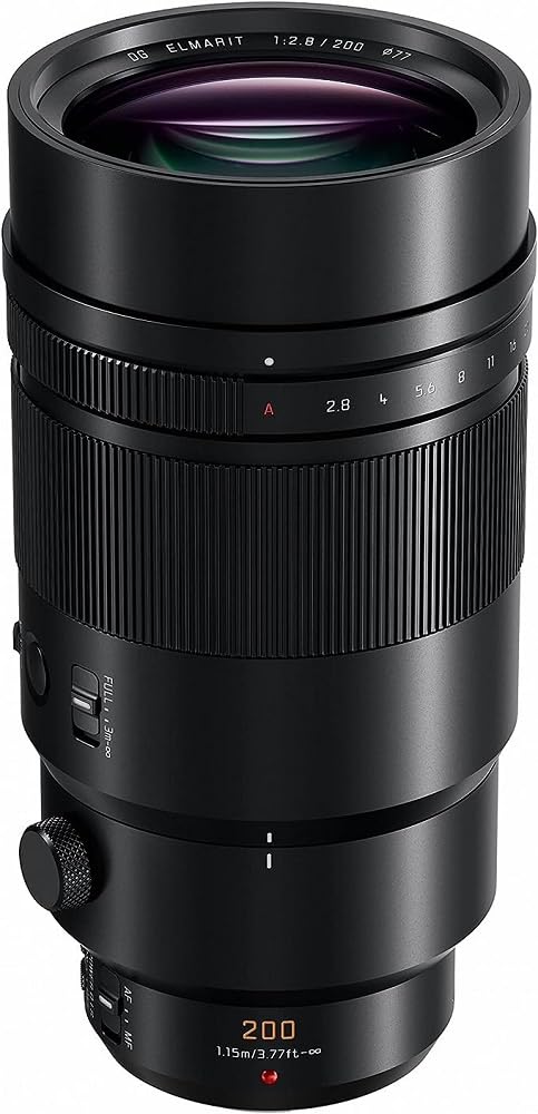 Panasonic LUMIX H-ES200E 200 mm LEICA DG Elmarit Lens Including 1.4x Teleconverter - Black