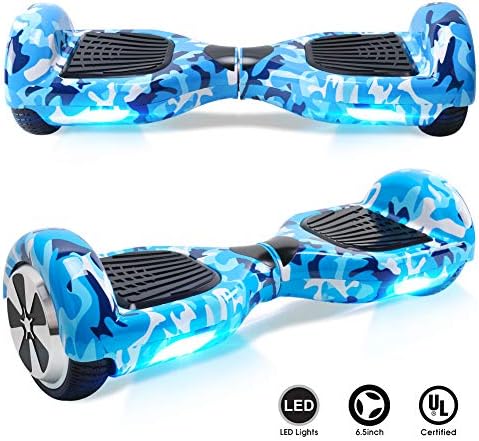 TOEU Hoverboard with Bluetooth for Kids Gift, 6.5" Self Balancing Electric Scooter, Adult Segway with LED Lights&Carry Bag, UL2272 Certified