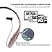 Wireless Headphones, Bluenin Bluetooth V4.1 Headset Earbuds Sports Neckband Retractable Earphones with Mic for iPhone Android (12 Hours Play Time, CVC 6.0 Noise Cancelling, Sweatproof, Rose Gold)