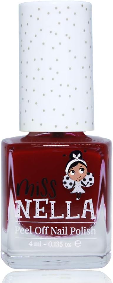 Miss Nella FAV TEACHER- Safe bordeaux Nail Polish for Kids Non-Toxic & Odour Free Formula for Children and Toddlers Natural Water Based for Easy Peel Off - Image 3