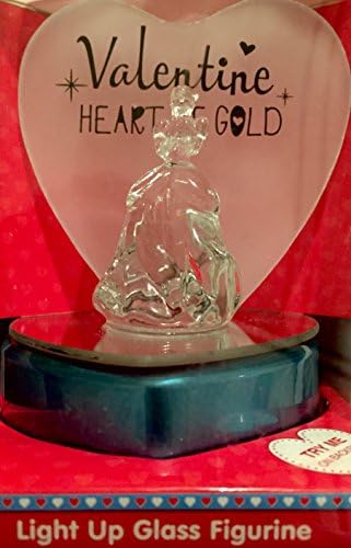 2016 Disney Light Up Glass Figurine #956354 Cinderella "Valentine Heart of Gold"