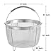 Aozita Steamer Basket for Instant Pot Accessories 8 Qt - Stainless Steel Steam Insert with Premium Silicone Handle for 8 Qt Pressure Cookers - Vegetables, Eggs, Meats, etc