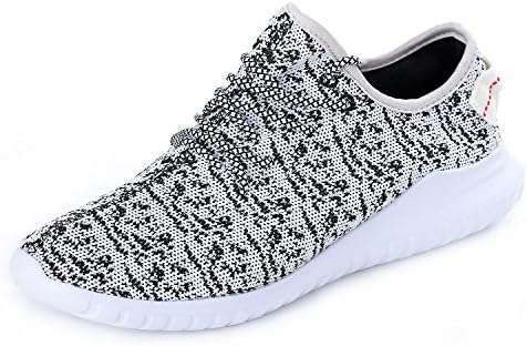 APOEMUO Mens Running Shoes Lightweight Fashion Sneakers Casual Sports Walking Shoes Breathable Athletic Grey 45