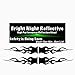 Bright Knight Reflective Flame Stickers, 4 Pcs Black Reflective Car Sticker Decal with 3M Retro-Reflective Vinyl, Self-Adhesive Outdoor Waterproof Safety Flame Decals for Trucks, Cars, and Helmets