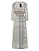 R.Vivimos Women 3/4 Sleeve Print See Through Summer Long Dresses