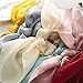 Funlovin Scrunchies for Hair Bow Scrunchies Cute Satin Hair Scrunchies for Women Girls Yellow Red Pink Grey Blue MilkyWhite 6 Color Soft Elegant Scrunchies Pack Ponytail Holder Hair Ties