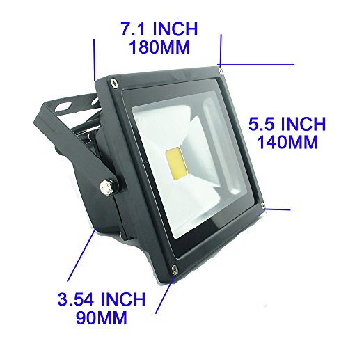 QUANS 20W 12V 24V AC DC Ultra Bright White LED Security Wash Flood light Floodlight Lamp High Power Black Case Waterproof IP65 Superbright 6000K 6500K (Cool White), 12-24V INPUT Low Voltage