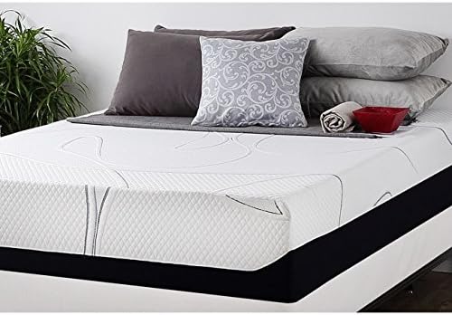 Priage Gel Memory Foam 12" Mattress, King, White