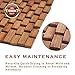 Teak Non Slip Bath Mat, Mold Resistant Bath Mat, Foldable Indoor/Outdoor Teak Bath Mat, Teak Shower Mat