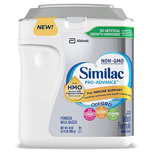 Similac Abbott Pro-Advance Non-GMO Powder Infant Formula with Iron with 2'-FL HMO for Immune Support 34 oz (Various Packs Available) (4 pack)