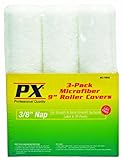 PX RC75933 9-Inch  by  3/8-Inch   Microfiber Roller Cover, 3-Pack