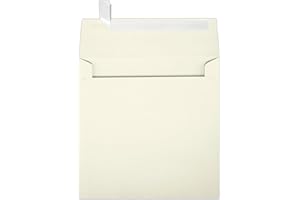 LUXPaper Square Invitation Envelopes | Peel & Press | 6" x 6" | Natural | 30% Recycled | 80lb. Text | 50 Qty