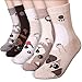Puppy Dog Print Crew Socks,One size,(US shoes size 5 to 10),(5 Pairs)