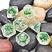 Green Flowers Dice Sets Polyhedral DND Dice for Dungeons and Dragons Role-Playing Tabpletop Game