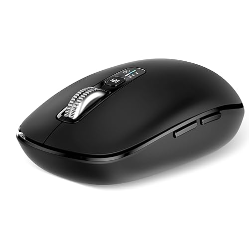 Wireless Bluetooth Mouse,Multi Device Ergo Full Size Mouses-big Hand,Metal 4-Way Super Scrolling,± 3000 DPI,10 Buttons,Plug&Play,Quiet,w/ 2 Batteries,USB Mice for Computer,Laptop,Tablet,Mac,iPad,Phone