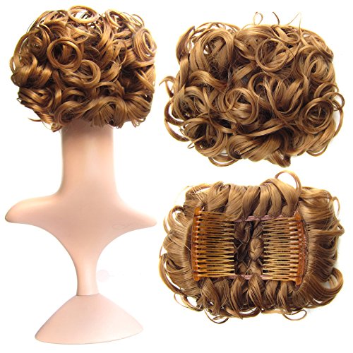 Swacc Short Messy Curly Dish Hair Bun Extension Easy Stretch