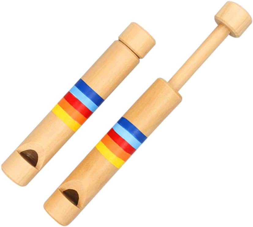 Toyvian 2pcs Wood Slide Whistle Toy Noise Makers for Kids Bag Stuffers, School Prizes: Health & Personal Care