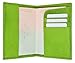 2 Passport Cover Holders Genuine Leather ID Wallet Case Travel Lime and Teal