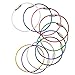 DYZD Multicolor Steel Wire Keychain, Stainless Key Ring, Durable Steel Cable Ring, Cable Keyring Twist Barrel (10pcs)