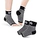 SpemOk Plantar Fasciitis Socks 2 Pairs - Ankle Brace Compression Support Foot Sleeves for Planter Fasciitis, Arch Support, Pain Relief - Open Toe (Black, Large)