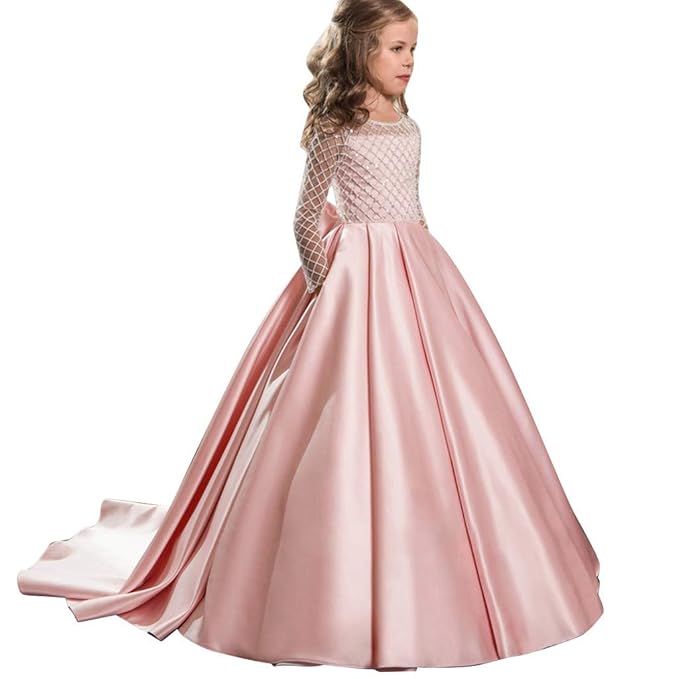 Buy Ywoow 89 Years Old Kids Girl Bowknot Tuxedo Princess Pageant Gown