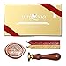 UNIQOOO Arts & Crafts Vintage Tree of Life Wax Seal Stamp Kit- Wine Red & Gold Wax Sticks with Wicks - Christmas Gift Ideas for Friends, Relatives, Artistic Types, Earthy Folks