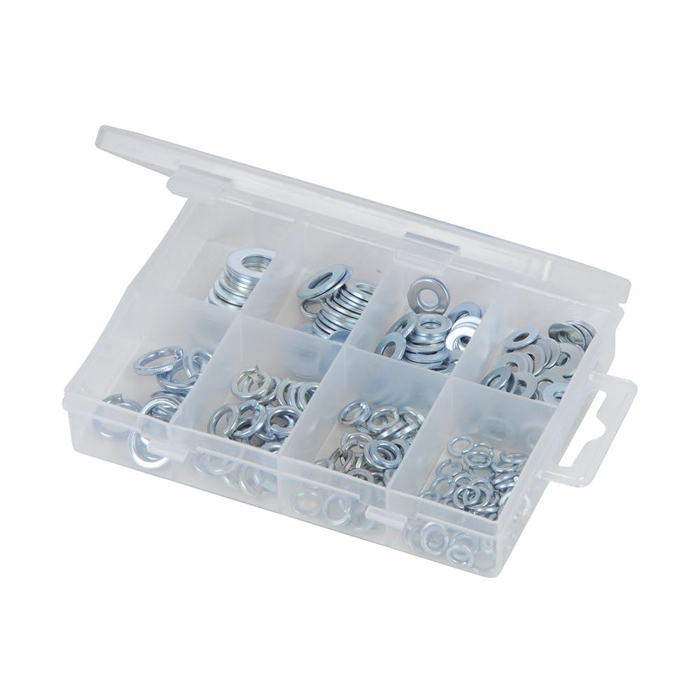 Fixman 935619 Steel Washers ,Silver,Pack 210pce