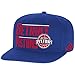 NBA Detroit Pistons Men's High Box Flat Brim Snapback Cap, One Size, Blue