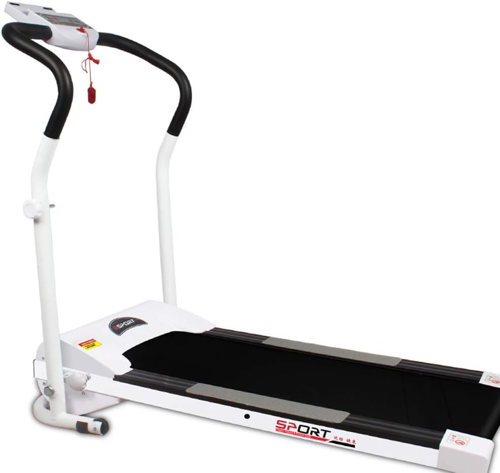 Motorised Electric Treadmill Folding Running Machine Quiet Shock Absorption, Wireless Intelligent Remote Control Start, Digital Control 0.6Ph Motor Up To 6Km / H, Hd Screen, With Heart Rate Test