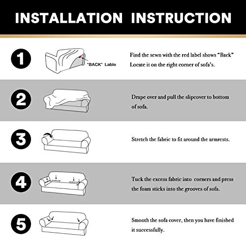 image for PrinceDeco Soft Spandex Chair Cover 1 Piece Furniture Protector Lycra 