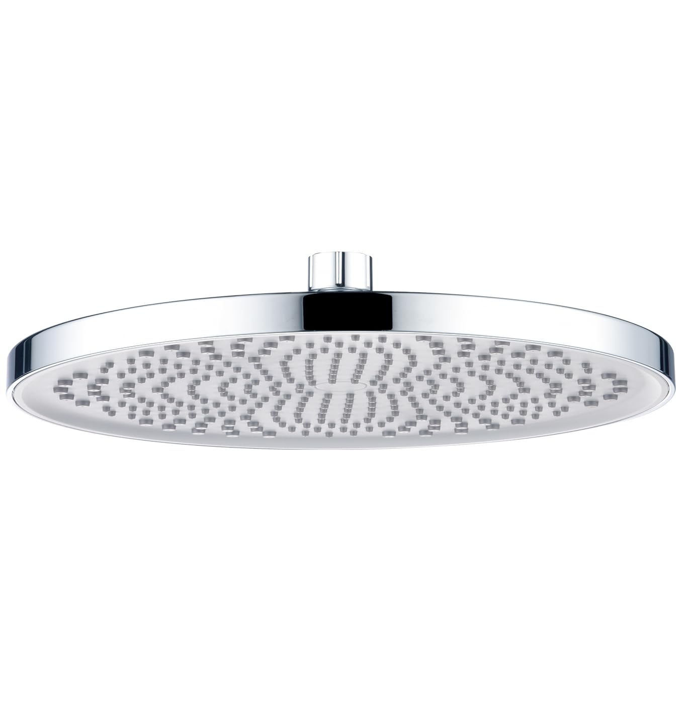 YUANNY Rain Shower Head 26 cm x 26 cm – Fixed Showers with High Pressure Anti-Limescale Silicone Jets – Round Adjustable Shower Head 360° – 10 Inches – Chrome — image 1