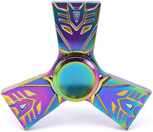 Rainbow Alloy 3 Leaf Transformers Hand Spinner Fidget Spinner EDC Killings Time Relieve Stress ADHD Anti-anxiety Autism Helps Focus Quit Smoking Spinning Tops Desk Finger Gyro Toys Adult/Kids Gift