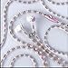 WCI Jewel Phones - Fashionable Jewelry Necklace With Quality Stereo Earphones And Microphone - Connect To iPod, iPhone, Droid, Blackberry, MP3 Player And All 3.5mm Audio Devices - Pink, Silver