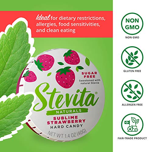 Stevita SteviaSweet, Sublime Strawberry 1.4 oz SugarFree Hard