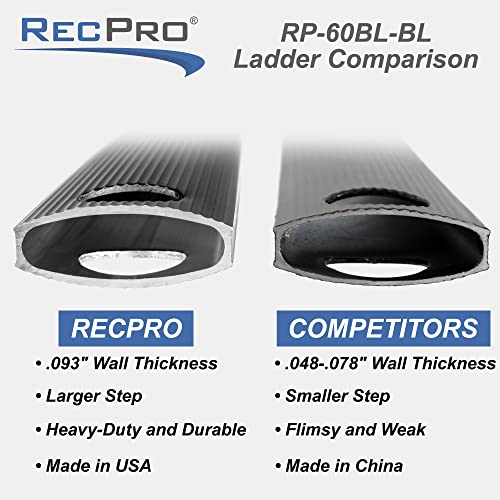 RecPro RV Bunk Ladder 60" Black or Silver Color Options Optional