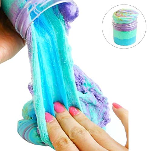 Rambling Tricolor Mixing Fairy Cloud Crystal Sand Cotton Mud Slime, Putty Scented Stress Kids Clay Toy