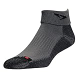 Drymax Lite Trail Run 1/4 Crew w/ Turndown (Medium, Gray/Black)