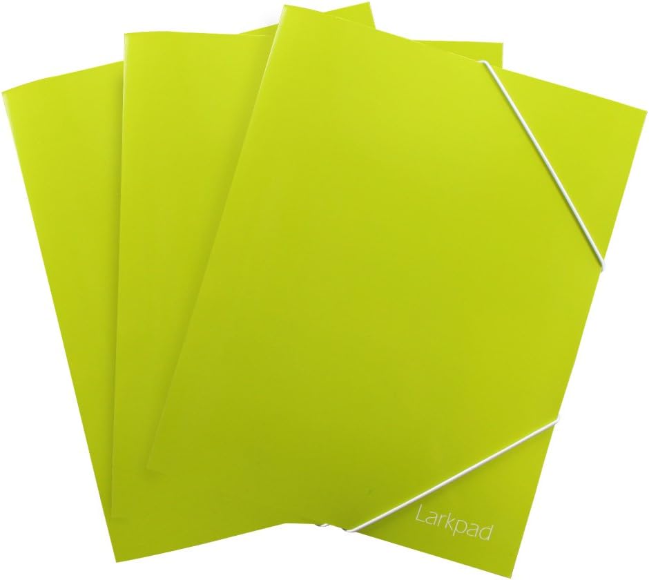 A4 Size Classification Paper File Folders, Multifunction for Office & Student, 3-Pack Green by Larkpad