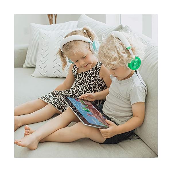 JuniorJams-Volume-Limiting-Headphones-for-Kids-3-Protect-Hearing--Foldable-Adjustable-Bluetooth-Wireless-Headphones-for-Tablets-Smartphones-PCs-wMic--by-Puro-Sound-Labs-Green JuniorJams Volume Limiting Headphones for Kids 3+ Protect Hearing – Foldable & Adjustable Bluetooth Wireless Headphones…