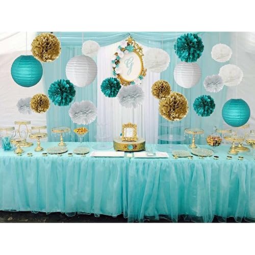 Wedding Venue Decorations Big Size Wall Dcor White Teal Grey Gold