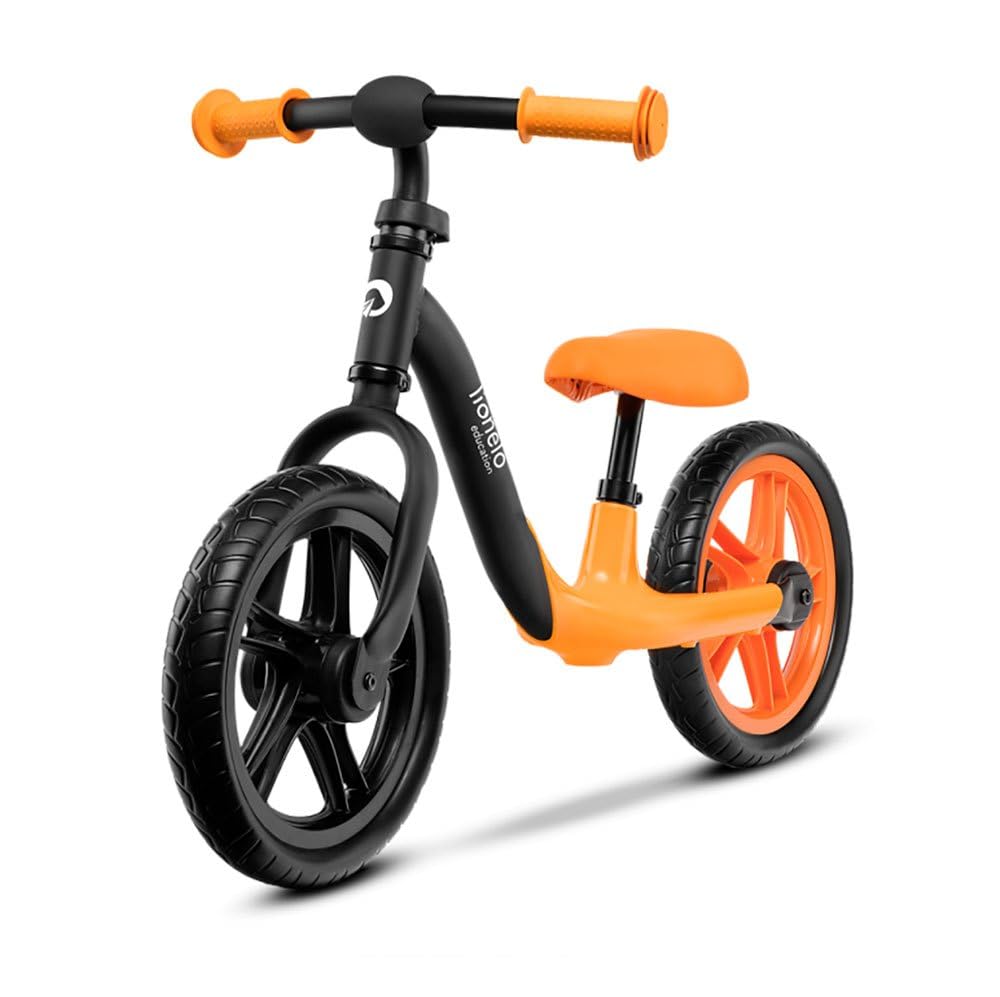lionelo ALEX Kids' Balance Bike for Ages 3+ Lightweight, Adjustable Seat, EVA Foam Wheels, Safety Handlebar, Up to 30kg - Perfect Outdoor Adventure Gift for Boys & Girls