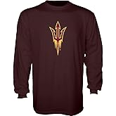Blue 84 Men's Arizona State Sun Devils Long Sleeve T Shirt Team Color Icon, Maroon, Large