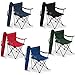 Folding Camping Chair, Portable Carry Bag for Storage and Travel, Best Durable Outdoor Quad Beach Chairs, Comfortable Arms, Space Saving, Lightweight Great for Transport