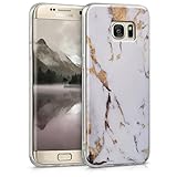 kwmobile Crystal Case Cover for Samsung Galaxy S7 edge TPU silicone IMD design protective case - soft mobile cover Design marble