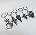 yunko Star Wars Slave I Destroyer Millennium Falcon ,Star Trek Enterprise Replica Keychain Keyring (Set of5)