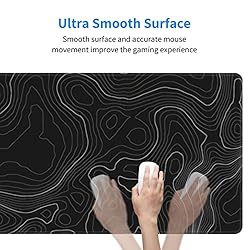 Bzu Topographic Contour Extended Big Mouse Pad