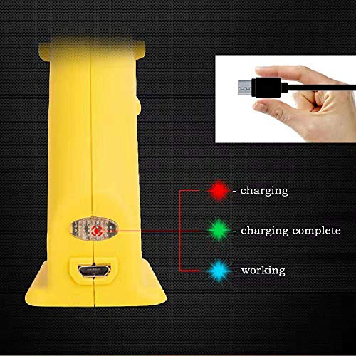 Cordless Hot Glue Gun, Yokgrass USB Rechargeable Anti-Drip Portable Mini Melt Glue Gun Kit with 20pcs Glue Sticks for DIY Crafts, School Projects and Fast Home Repairs