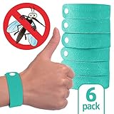 OUTXPRO 6 Pack Mosquito Repellent Bracelet - Micorfiber No Plastic No Deet Adjustable Waterproof Wristband For Kids, Men and Women Repells Mosquitoes, Flies, Bed Bugs and More