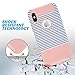 ULAK Dual Layer Case for iPhone X, iPhone Xs Case, Slim Fit Hybrid Hard PC Shell Flexible Shock Absorbing TPU Skin Protective Grip Cover for Apple iPhone X/Xs 5.8 Inch, Rose Gold Minimal